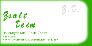 zsolt deim business card